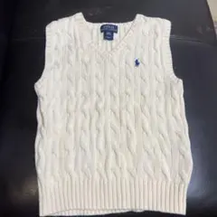 【美品！】Polo Ralph Lauren ケーブルニットベスト 110サイズ