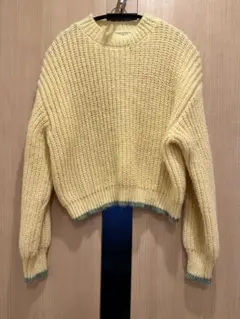 earth music&ecology 片畦バイカラーニットプルオーバー