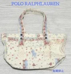 未使用タグ付き　ポロラルフローレン　トートバッグ　フラワー