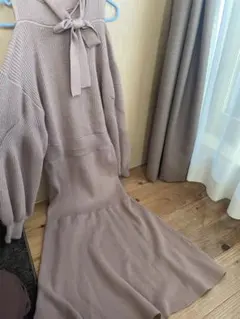 ワンピース　リボン　オフショル　マーメイド