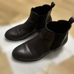 ダークブラウン サイドゴアブーツ