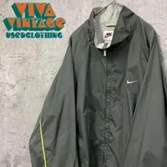 レア90s【古着】NIKE ナイキ 両面刺繍ナイロンジャケット メンズXL