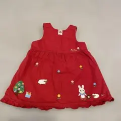 ミキハウス ワンピース レッド 90