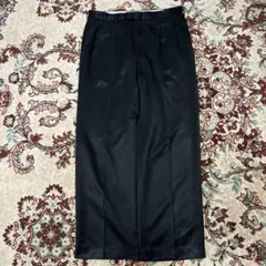 90s 00s スラックス トラウザーズ 同色 ストライプ ブラック ワイド 