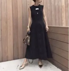 Y075 アメリ MY TORSO DRESS F ブラック バックリボンのサムネイル