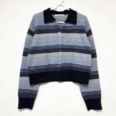 KBF グラデーションボーダーカーディガン