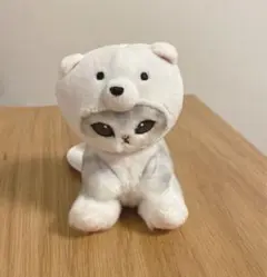 【新品未使用タグ付き】mofusand マスコットぬいぐるみ しろくまにゃん