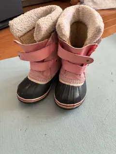 SOREL 子ども用スノーブーツ 17cmピンク/ブラック