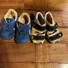 ベビーシューズ 2足セット アシックス13cm ダブルビー14cm