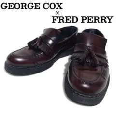 ジョージコックス 黒スエード フリンジ ローファー ジョージコックス GEORGE COX RIPPLE INTERLACE LOAFER BLACK