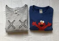 カウズ　エルモ プリント トレーナー 100cm ネイビー