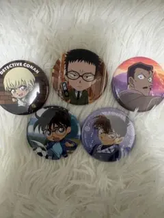 名探偵コナン 缶バッチ ミラー 5点セット