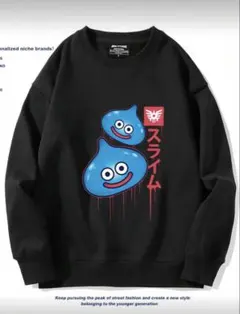 【新品】ドラクエ スライム スウェット XL 黒 トレーナー DQ ゲームT