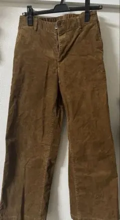 【無印良品】ストレッチコーデュロイイージーワイドパンツ婦人Ｍ・ダークマスタード