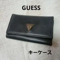 古物⭐GUESS ブラック レザー キーケース