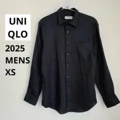 【未使用】 ユニクロ プレミアムリネンシャツ メンズ XS ブラック 2025