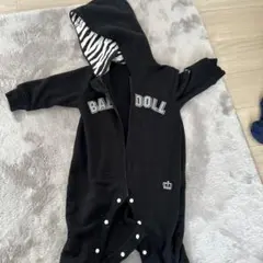 BAD DOLL ブラックロンパース フード付き