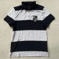 ARMANI EXCHANGE アルマーニ エクスチェンジ M ポロシャツ 紺白