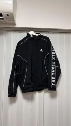 adidas ナイロンジャケット セットアップ ブラック