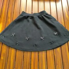 ネイビー リボン スカート