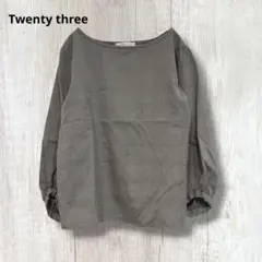 【 Twenty three 】 長袖ブラウス カットソー グレンチェック L