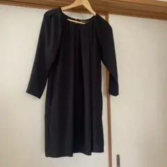 INED international 紺　シンプルワンピース