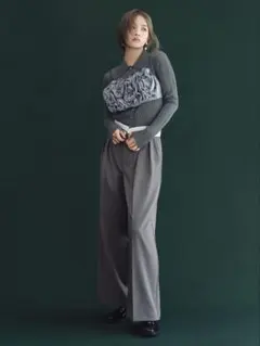 ハイウエストパンツ ワイドパンツ