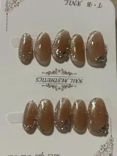 グリッター ネイルチップ ショートオーバルS