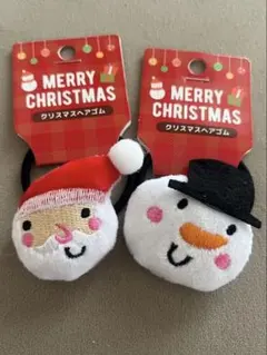 【匿名配送】クリスマス ヘアゴム サンタさん スノーマン 雪だるま♡