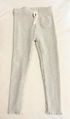 zara kids リブ レギンス 98cm ベージュ オートミール ポケット
