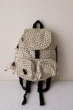 Kipling リュック ドット柄 モンキーチャーム付きのサムネイル