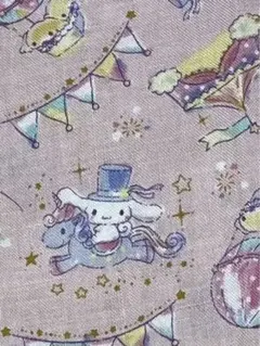 サンリオ　シナモロール柄の綿プリント生地　2018年製　150×50