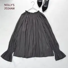 美品✨NOLLY'Sノーリーズ　割繊2WAY衿フリルブラウスのサムネイル