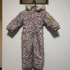 子ども用スキーウェア ピンク ハート柄