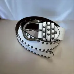 ベルト スタッズベルト ホワイト
