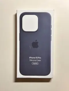 【新品】純正 iPhone 15 Pro シリコンケース・ストームブルー②