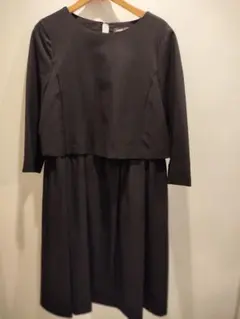 最終お値下げマタニティウエア　エンジェリーべ　黒長袖ワンピース