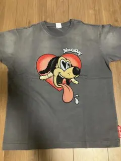 NastyDog 犬プリント Tシャツ グレー