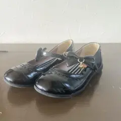 リボン付きブラックフォーマルシューズ 20センチ