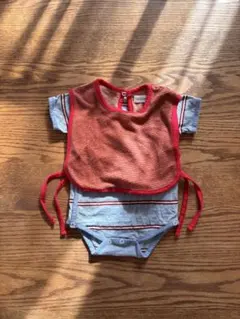 チョコレートスープベビーロンパース&スタイセットボーダー男の子女の子のサムネイル