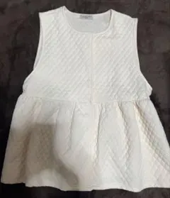 サマンサモスモス　キルト　ぺプラム　ベスト　キナリ