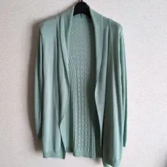 ミントグリーン長袖カーディガン