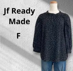 ◆ジェイエフレディメイド　ドット柄シフォンブラウス　　長袖　水玉　フリーサイズのサムネイル