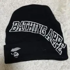 エイプ ニット帽 黒　初期 A BATHING APE 初期 ニットキャップ ビーニー｜Yahoo!フリマ（旧