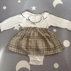 ブランシェス　チェックロンパース70cm