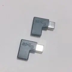 変換アダプタ タイプc 変換アダプタ 充電 90° 直角 2つセット