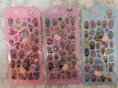 ラブブ LABUBU ボンボンドロップシール おしりシール 3枚セット