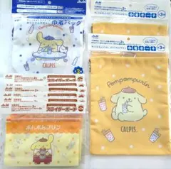 ポムポムプリン 9点セット ポーチ 巾着 アサヒ飲料 CALPIS