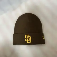 New Era SDロゴ ニット帽 ブラウン