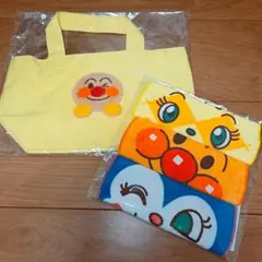 アンパンマン おでかけトートバッグ　プチタオル　おでかけ　保育園　お弁当袋
